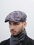 Кепка STETSON арт. 6840212 HATTERAS VIRGIN WOOL/LINEN (синий / красный)